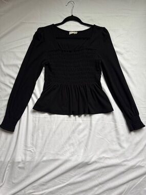 Altar’d State Black Peplum Top, Woman’s Large